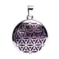 Flower of Life Pendant with Amethyst