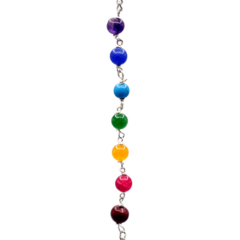 Amethyst Pendulum with Chakra Bead Chain
