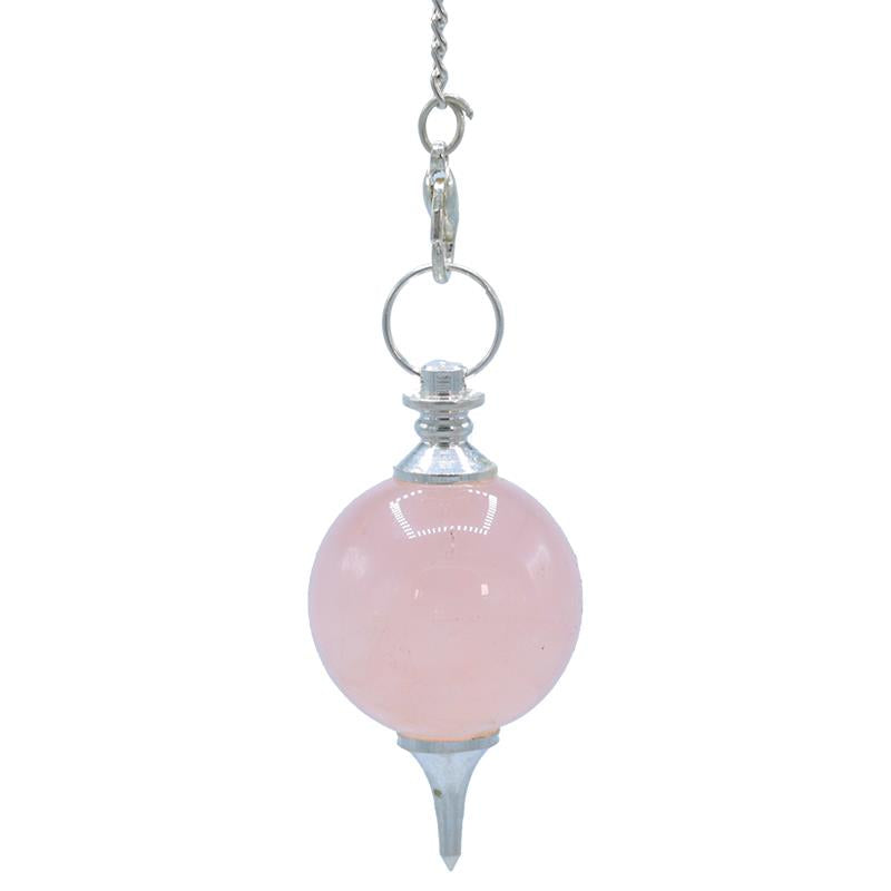 Rose Quartz Pendulum with Chakra Bead Chain