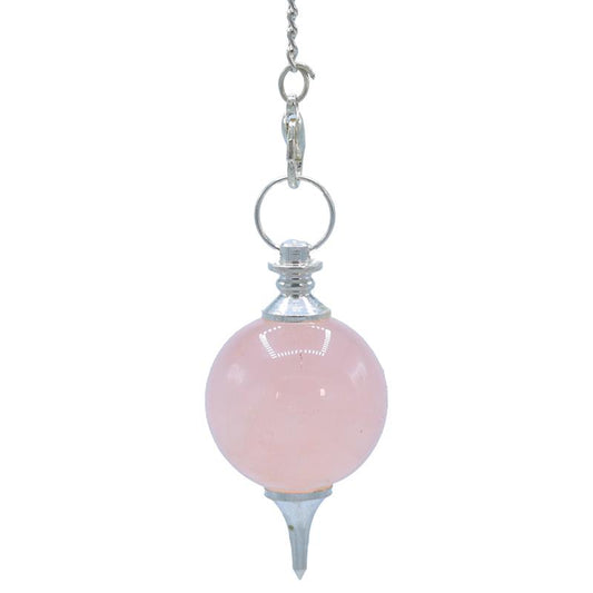 Rose Quartz Pendulum with Chakra Bead Chain