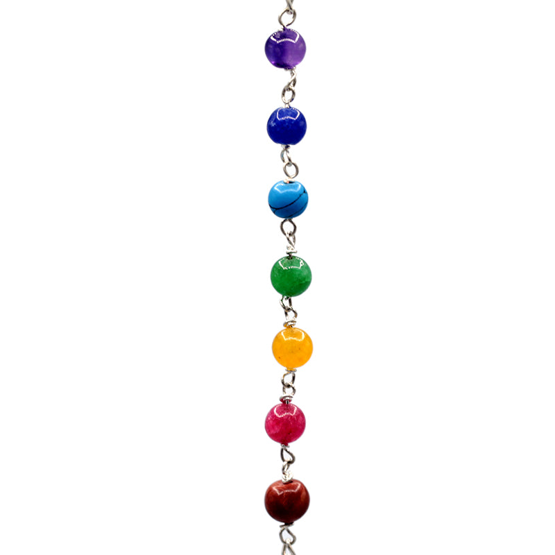 Rose Quartz Pendulum with Chakra Bead Chain