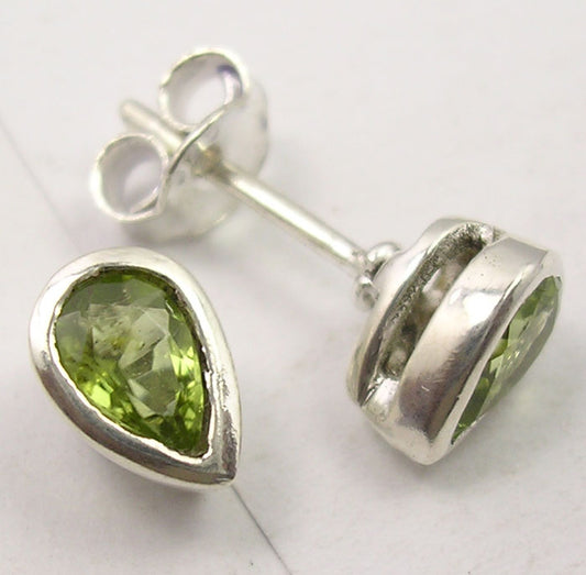 Peridot Sterling Silver Stud Earrings
