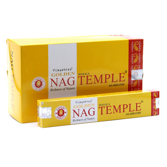 Golden Nag Temple Incense Sticks 15 grams