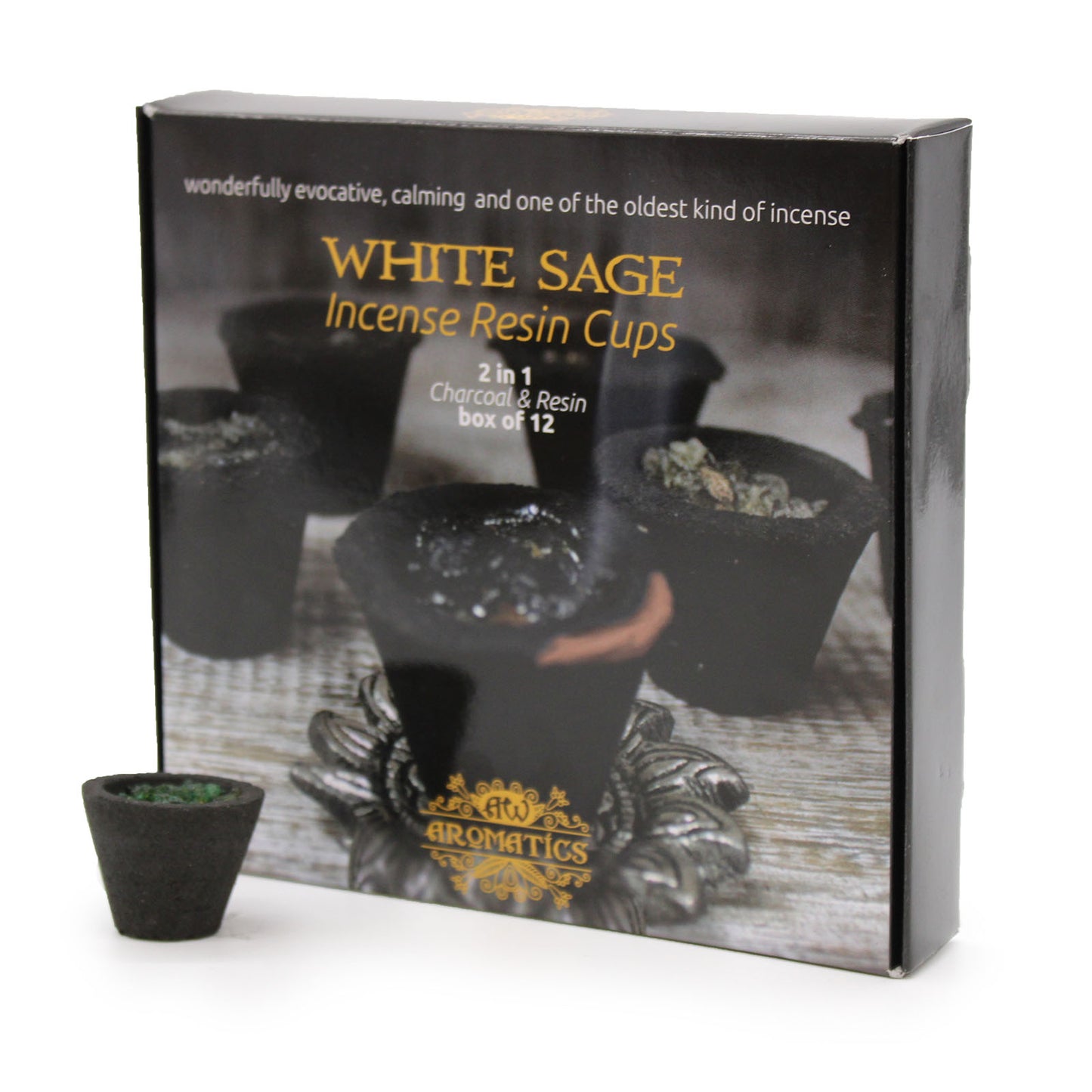 White Sage Resin Cups (Pack of 12)