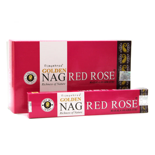 Golden Nag Red Rose Incense Sticks 15 grams