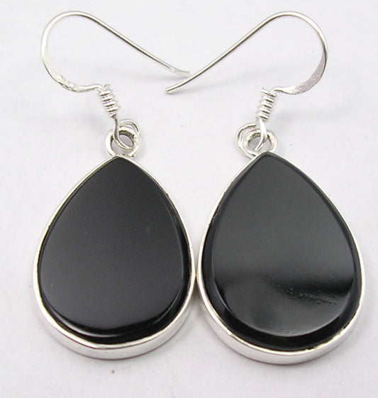 Black Onyx Sterling Silver Earrings