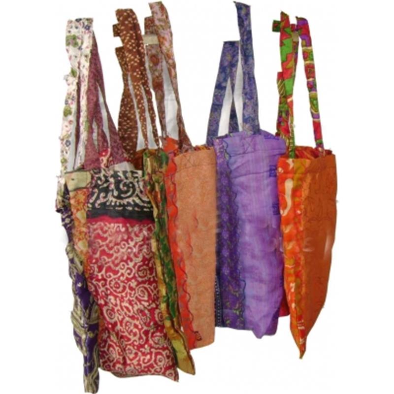 Vintage Sari Shopping Bag