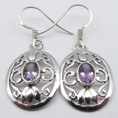 Amethyst Sterling Silver Earrings
