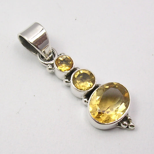 Sterling Silver Citrine Pendant