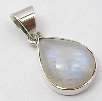 Rainbow Moonstone Sterling Silver Pendant