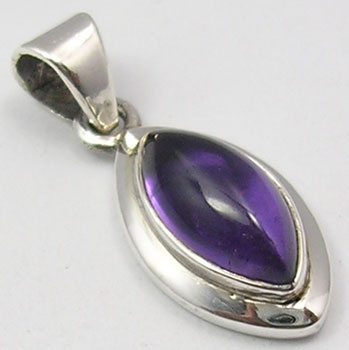 Amethyst Sterling Silver Pendant