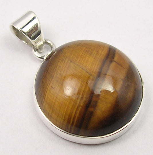 Tiger Eye Sterling Silver Pendant