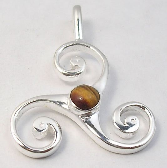 Tiger Eye Sterling Silver Pendant