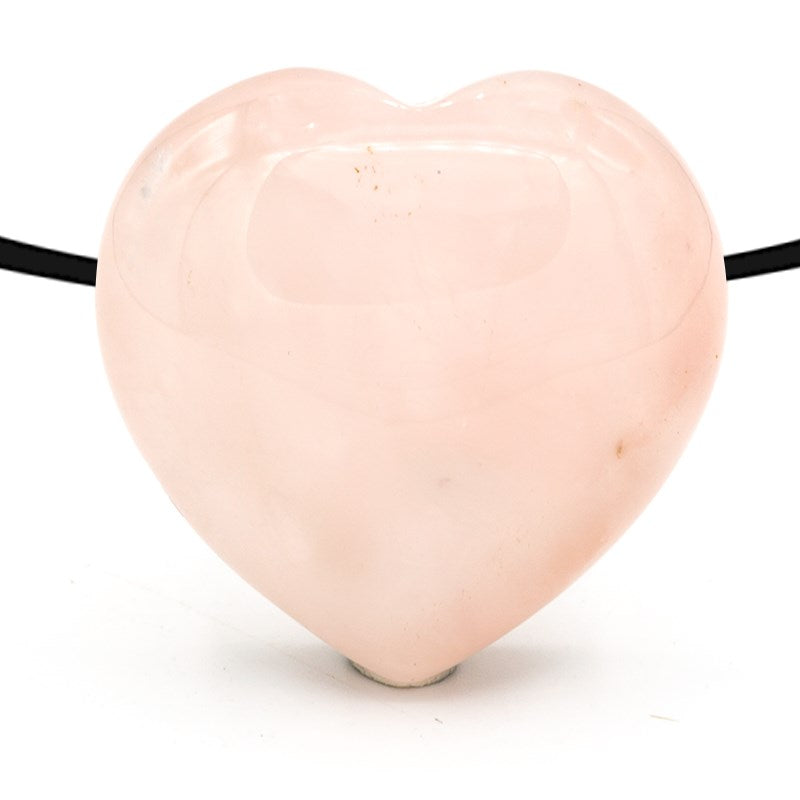 Heart-shaped Pendant Rose Quartz Drilled