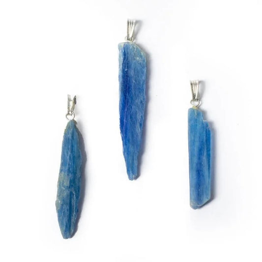 Blue Kyanite Rough Gemstone Pendant
