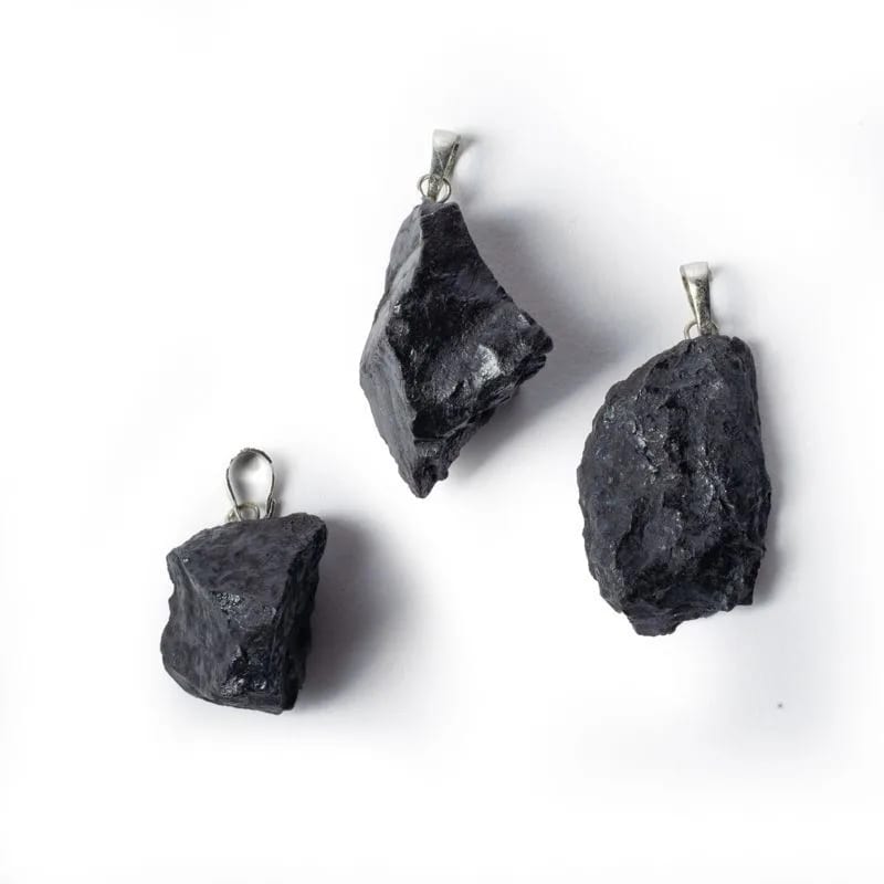 Shungite Rough Gemstone Pendant