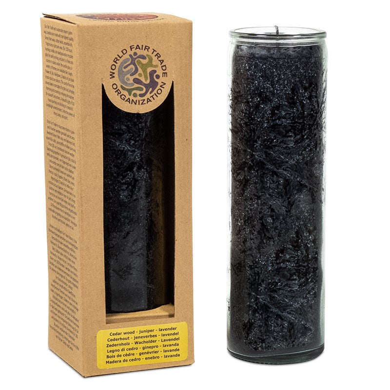 Scented Stearin Candle Black Forest With Essential Oils
