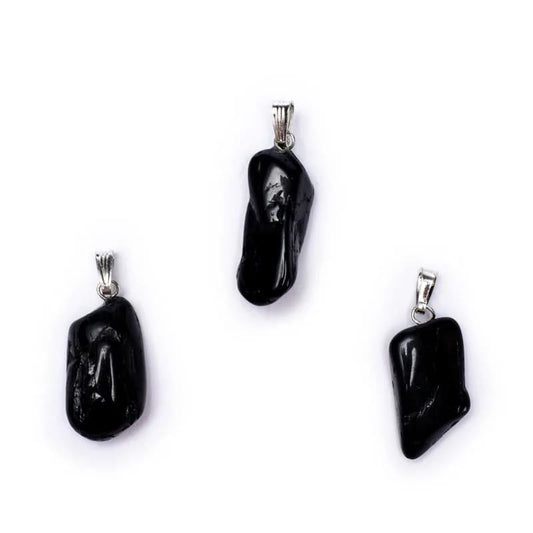 Black Tourmaline Polished Gemstone Pendant