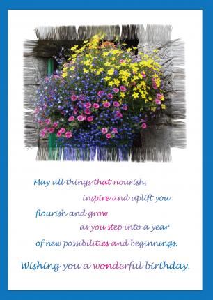 'Flourish and Grow' Birthday Card