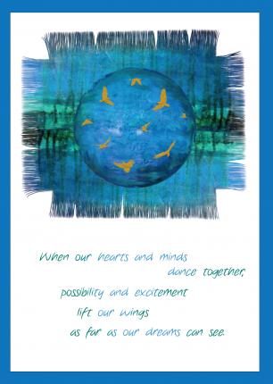 'When Our Hearts and Minds Dance Together' Greetings Card