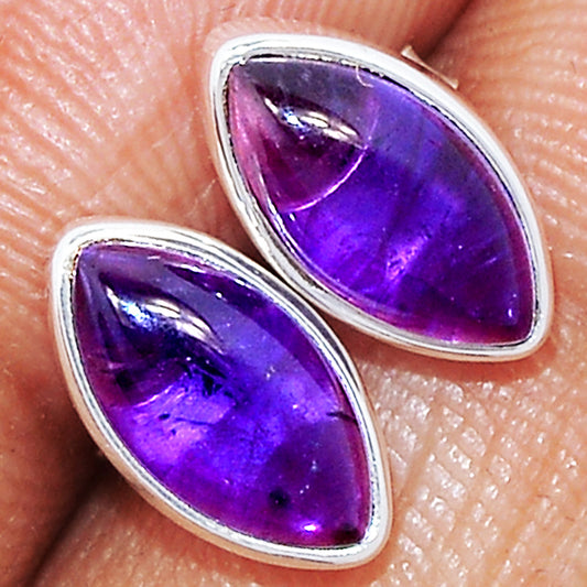 Amethyst Sterling Silver Stud Earrings