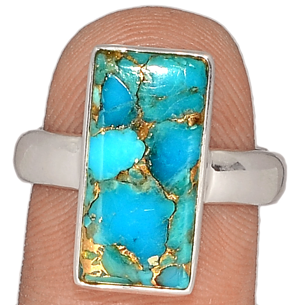Sterling Silver Blue Copper Turquoise Ring