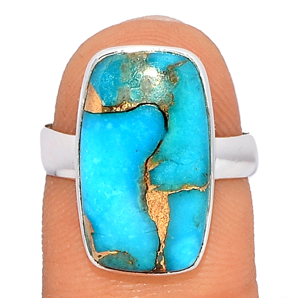 Sterling Silver Blue Copper Turquoise Ring