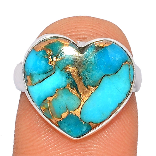 Sterling Silver Blue Copper Turquoise Ring