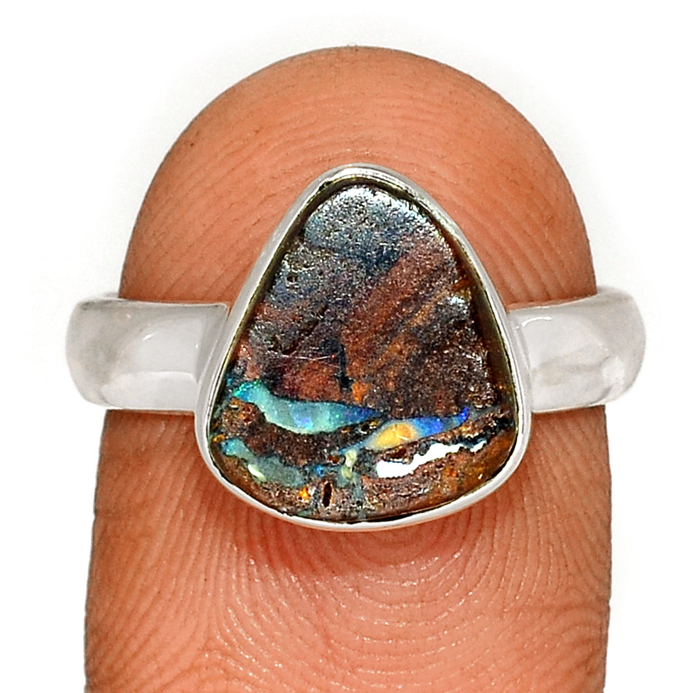 Sterling Silver Boulder Opal Ring