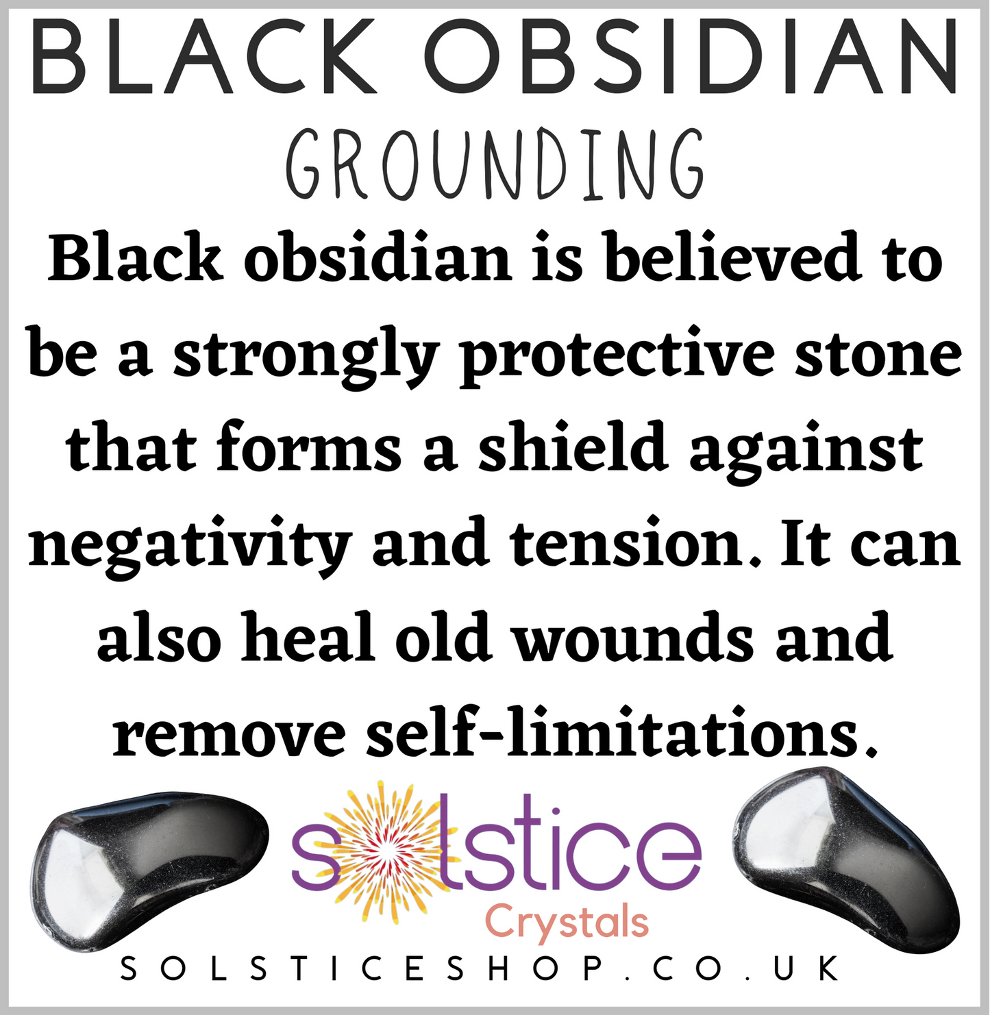 Black Obsidian Polished Tumblestone