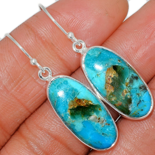 Turquoise Sterling Silver Oval Earrings