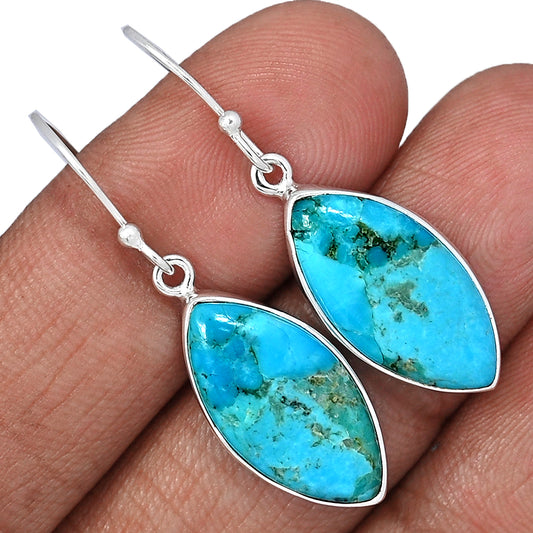 Turquoise Sterling Silver Oval Earrings