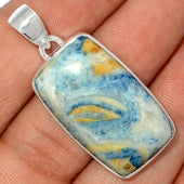 Sterling Silver Blue Scheelite Pendant