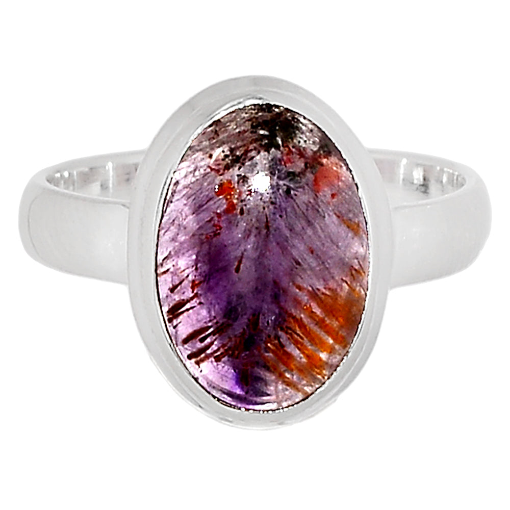 Sterling Silver Super Seven/ Cacoxenite Ring