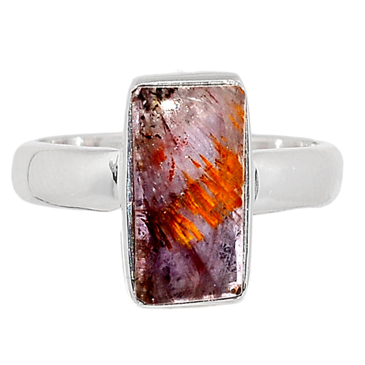 Sterling Silver Super Seven/ Cacoxenite Ring