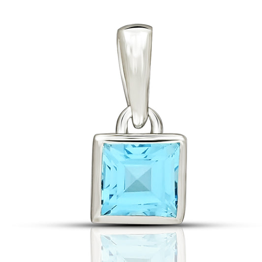 Sterling Silver Blue Topaz Pendant