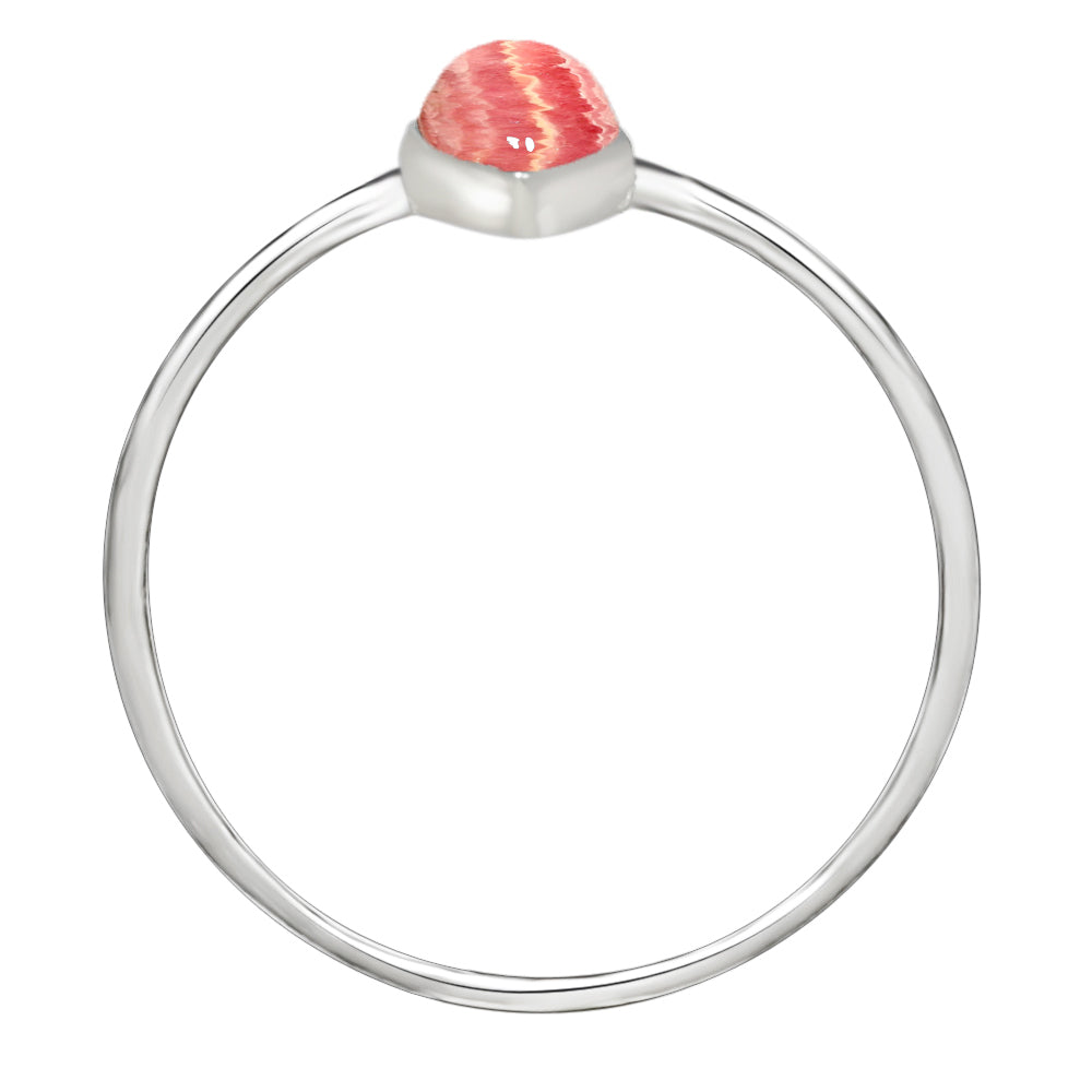 Sterling Silver Rhodochrosite Ring