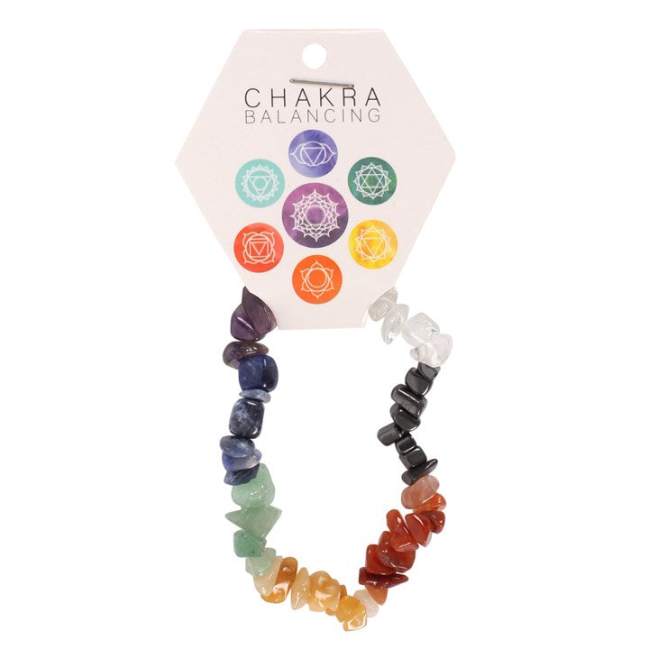 Chakra Gemstone Chip Bracelet