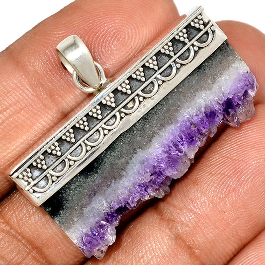 Sterling Silver Amethyst Cluster Pendant