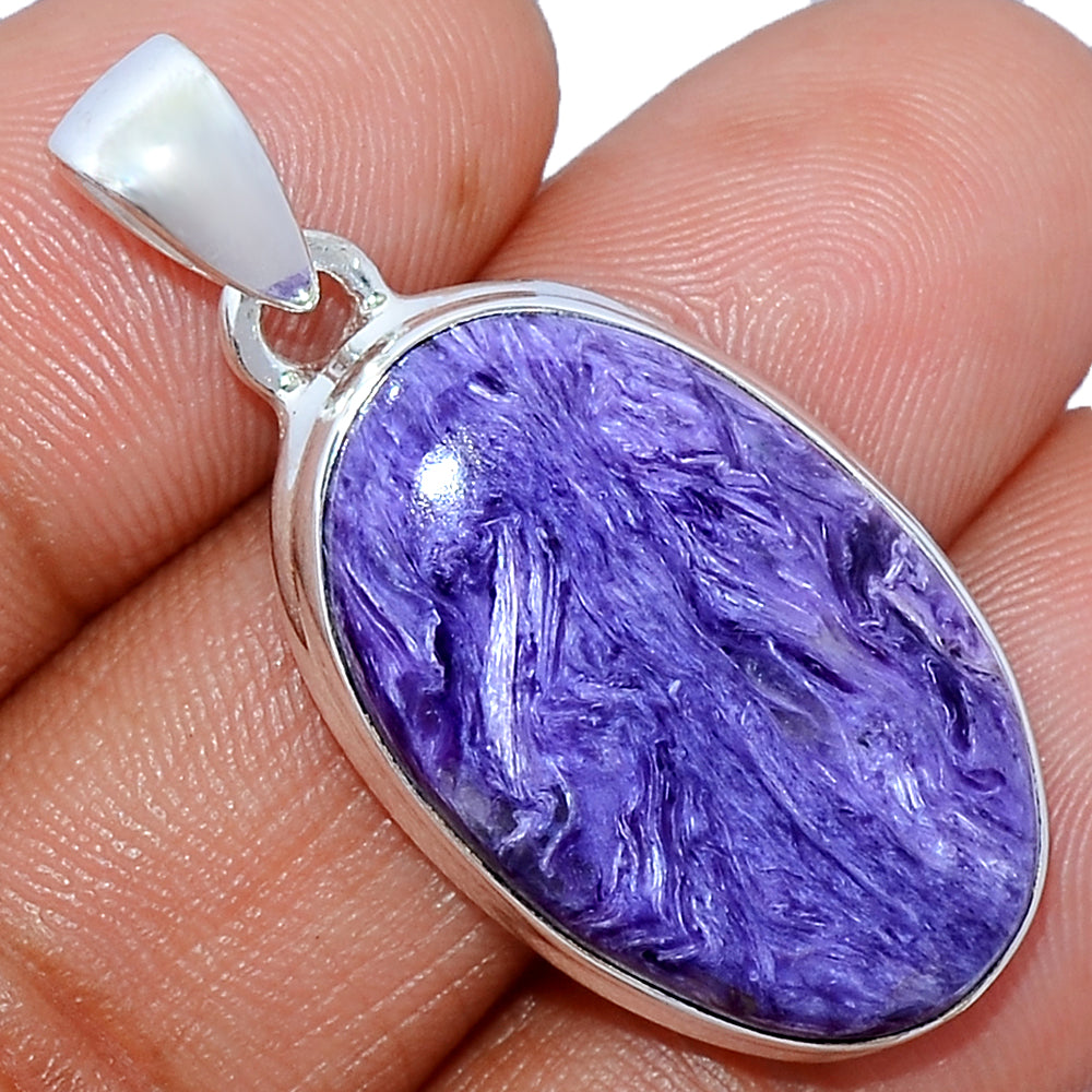 Sterling Silver Charoite Pendant