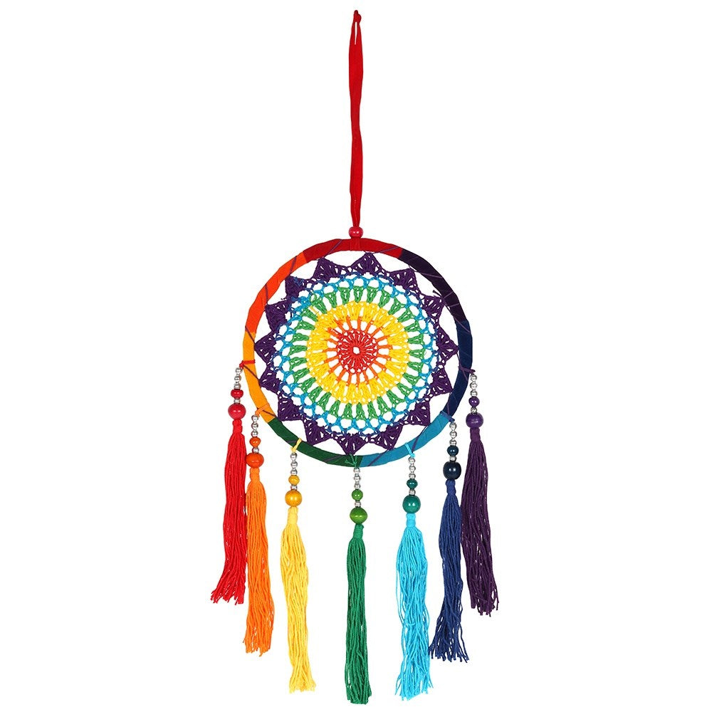 Chakra Rainbow Tassel Dreamcatcher
