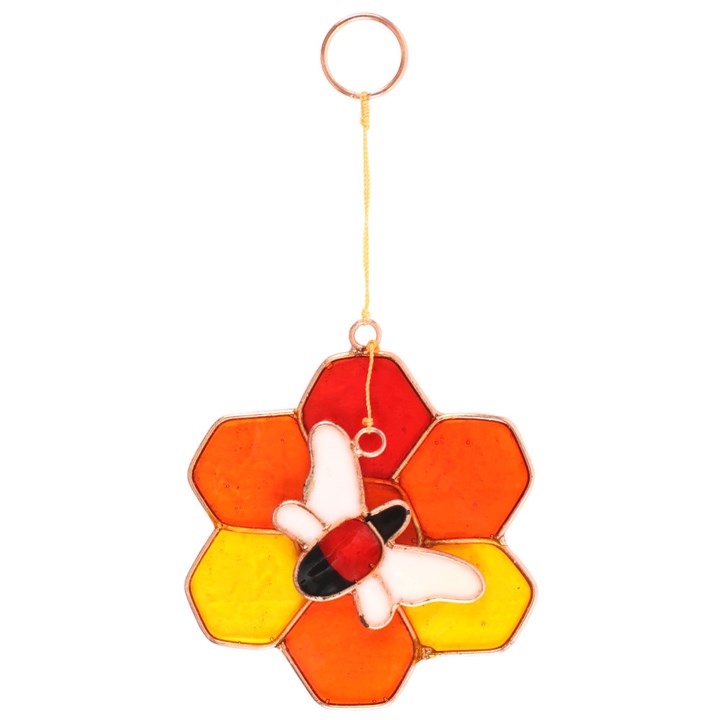 Bee and Honeycomb Suncatcher