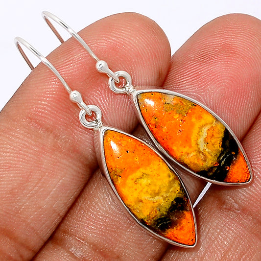 Sterling Silver Bumble Bee Jasper Earrings