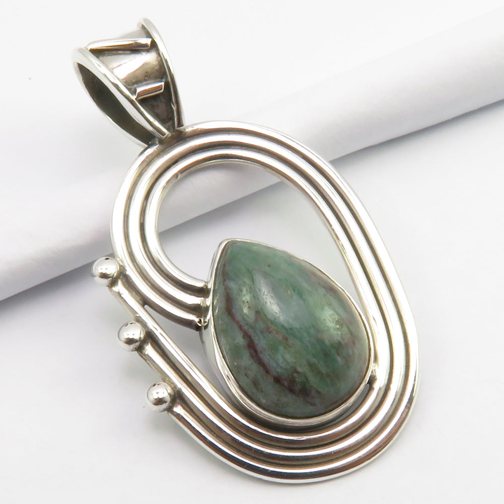 Ruby In Zoisite Sterling Silver Pendant