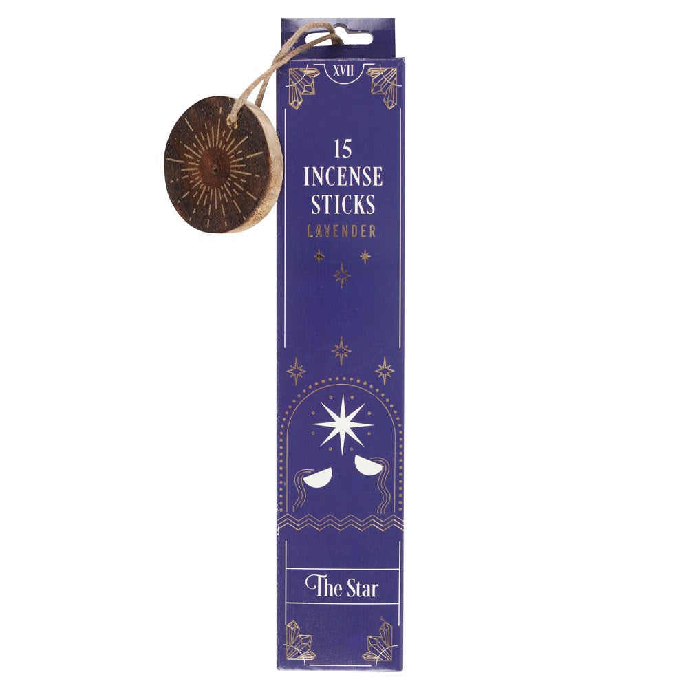 The Star (Lavender) Tarot Incense Sticks & Wooden Holder