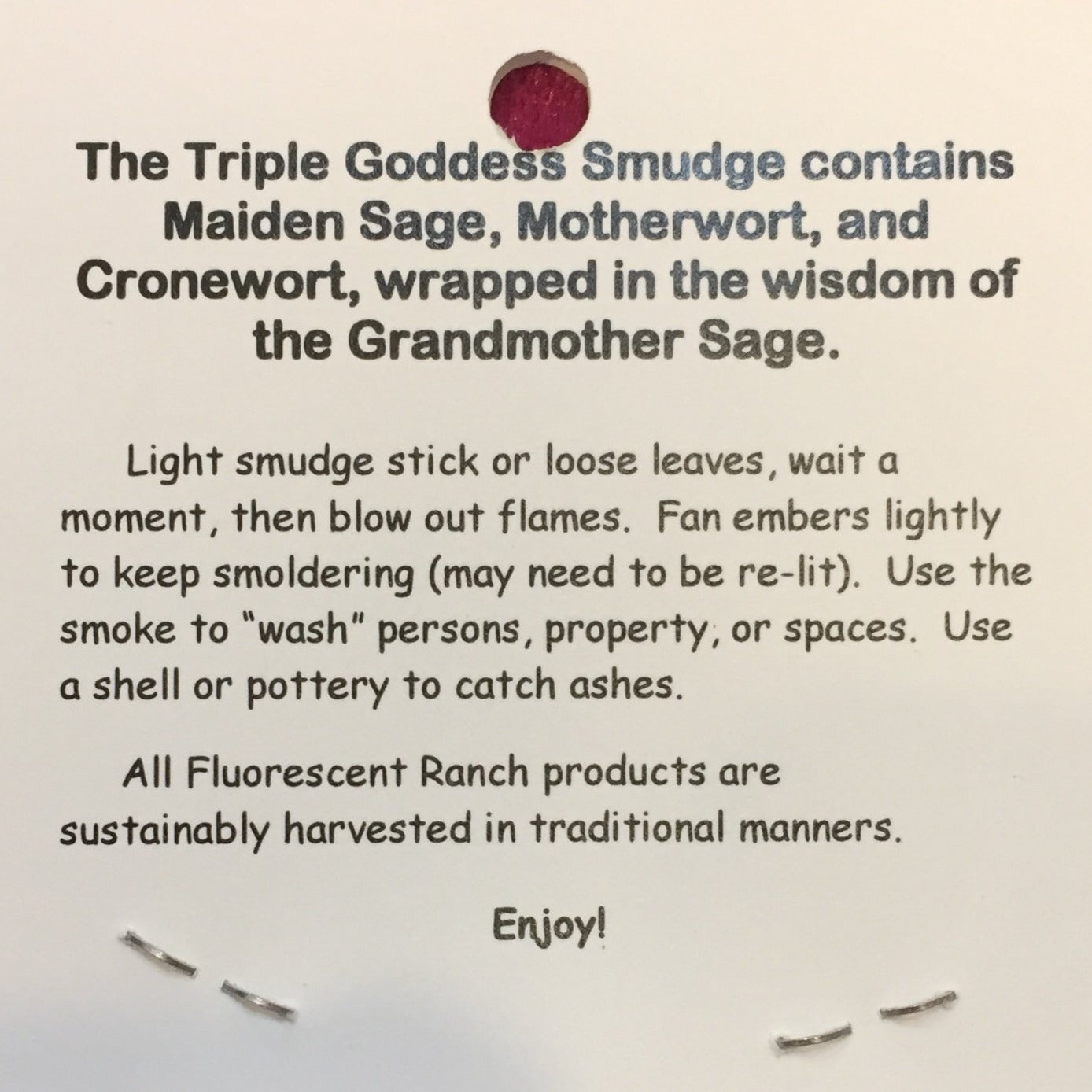 Triple Goddess Smudge Stick - 7 INCH