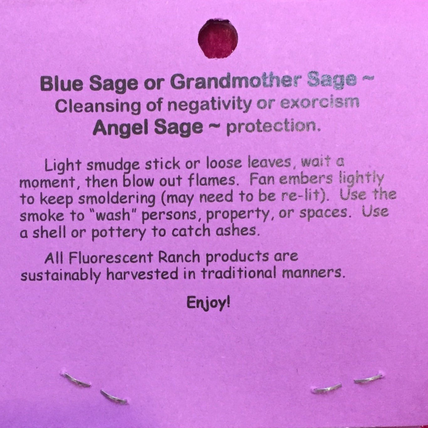 Blue Sage & Angel Sage Smudge Stick - 7 INCH