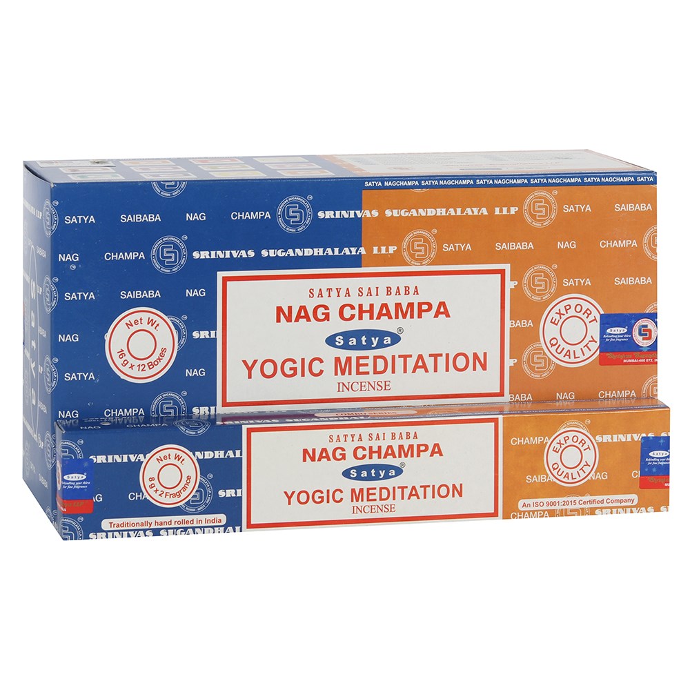 Satya Combo Nag Champa & Yogic Meditation Mixed Box