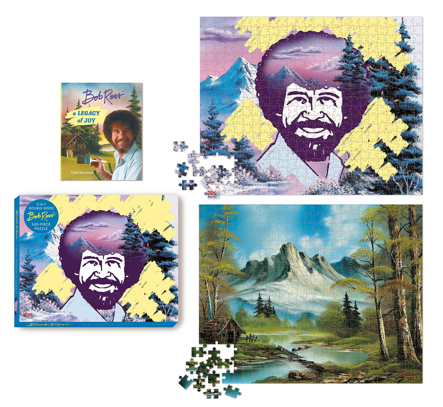 Bob Ross Double Sided 500 Piece Jigsaw Puzzle