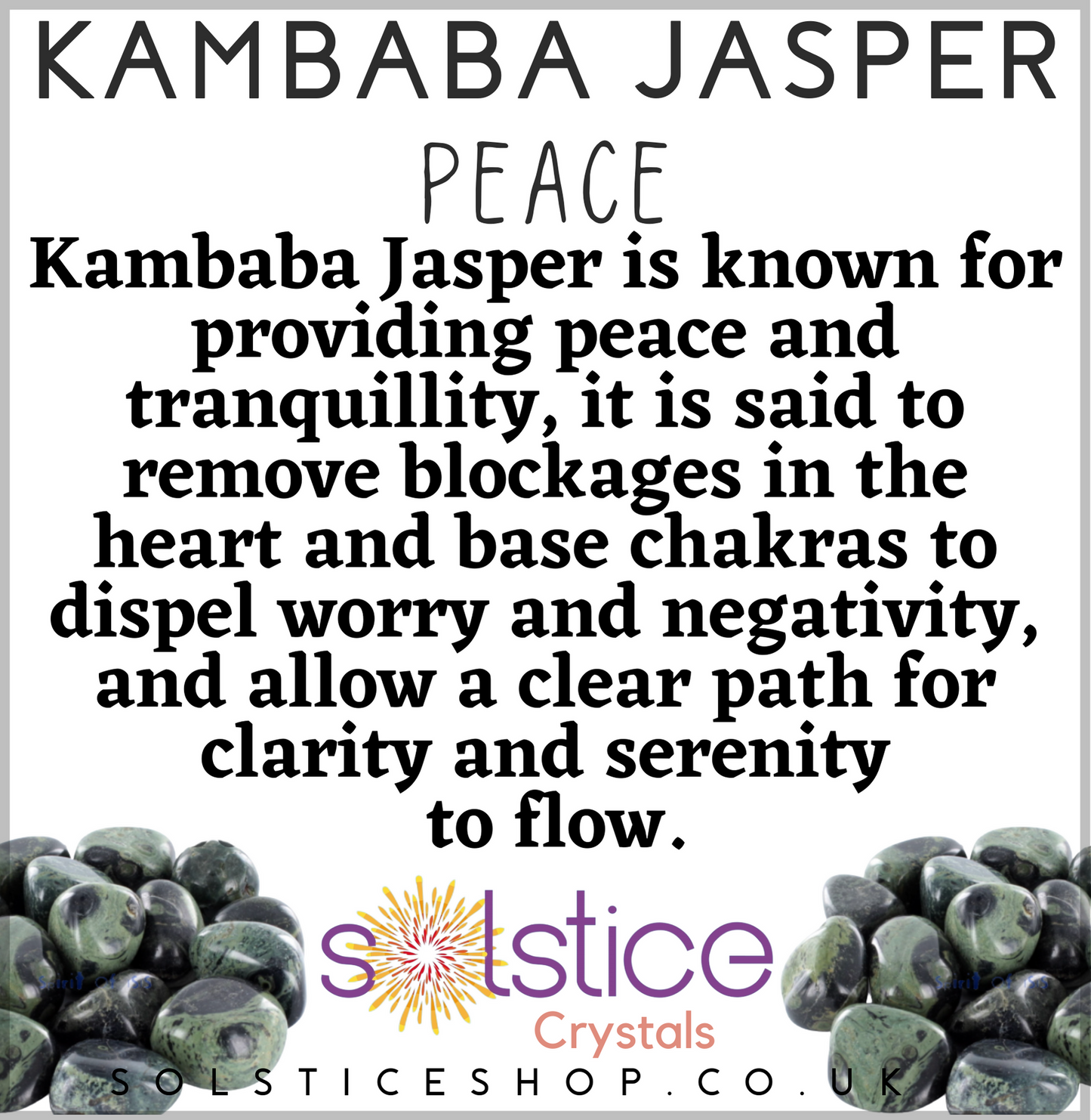 Kambaba Jasper Polished Tumblestone